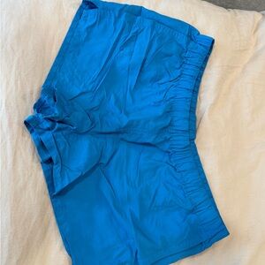 Blue Women’s Paper-bag Shorts